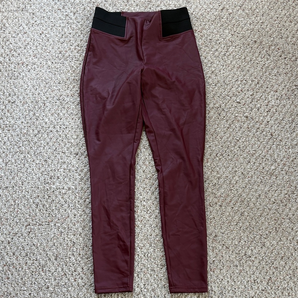 Simply Vera Vera Wang Burgundy Skinny Pants